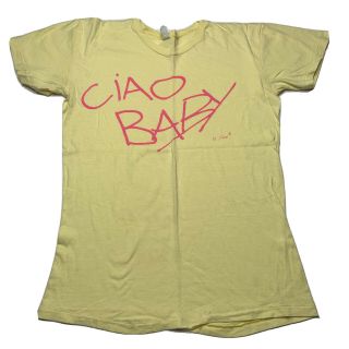 Vintage 70s 80s Ciao Baby All Italian Single Stitch T Shirt Women’s Xl Yellow