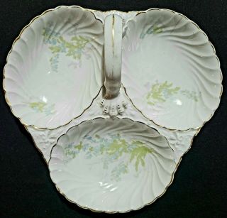 Antique Victorian Era Porcelain: Ohme German Serving Tray C.  1882 - 1900