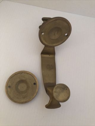 Vintage Brass Door Knocker 2 Piece 7”.  I Have 2 Available 3