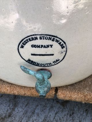 Rare Massive Antique 20 Gallon Western Stoneware Company Crock MONMOUTH ILL. 3