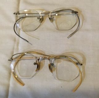 Antique Eye Glasses/spectacles Collectable Wire Rim Round Frame