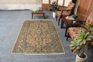 Classic Floram Hand Knotted Oriental Vintage Wool Traditional Muted Area Rug 4x6