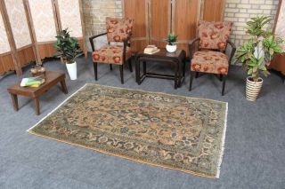 Classic Floram Hand Knotted Oriental Vintage Wool Traditional Muted Area Rug 4x6 5