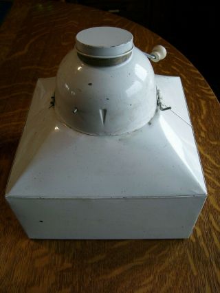 Vintage Antique Hoosier Style Cabinet Flour Bin W/Sifter white metal square 2