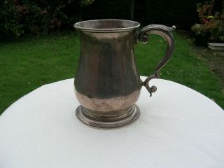 George Ii Hallmarked Solid Silver 1/2 Pint Mug / Tankard.  John Payne 1757