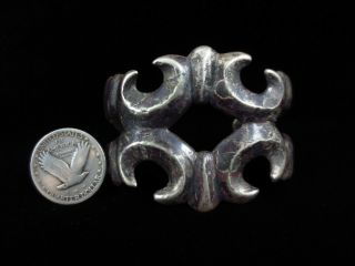 Antique Navajo Bracelet - Coin Silver Tufa Cast Scorpions