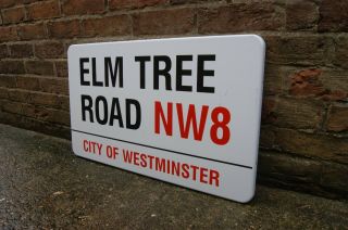 London City Of Westminster Enamel Road Sign Elm Tree Road Nw8