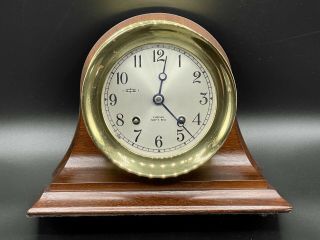 Chelsea Ships Bell Clock 5 Inch Dial Hinged Bezel