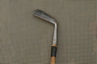 Antique Vintage Hickory Shaft Early Smooth Face Cleek Restored For Play