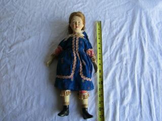 Vintage Composition Head Doll Limmer Toys Germany 17 Inch Painted Face