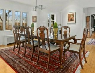 Stickley Queen Anne Mahogany Dining Room Table And 8 Chairs
