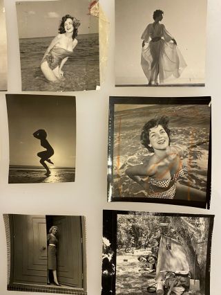 12 Vintage Bunny Yeager Nude Model Contact Sheet Photos,  From Yeager Archive 2