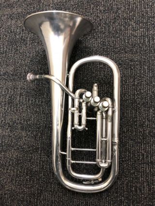 Antique C.  G.  Conn Alto Horn Playing
