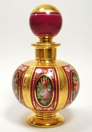 Antique Early 19th C.  French Porcelain Old Paris Darte Freres? Perfume Bottle