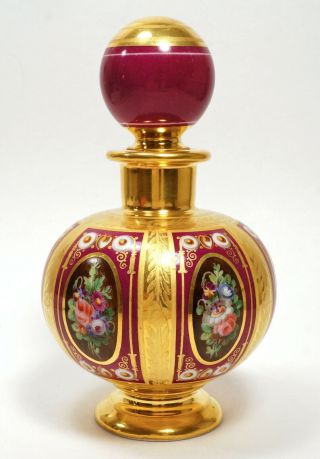 Antique Early 19th C.  FRENCH Porcelain OLD PARIS Darte Freres? PERFUME BOTTLE 4