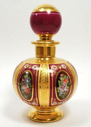 Antique Early 19th C.  FRENCH Porcelain OLD PARIS Darte Freres? PERFUME BOTTLE 5