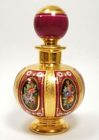 Antique Early 19th C.  FRENCH Porcelain OLD PARIS Darte Freres? PERFUME BOTTLE 6