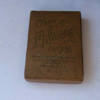 Vintage Antique Card Game Cincinnati Game Co 1126 Game Of Flowers 1899 Fireside