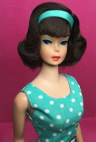 Vintage American Girl Brunette Sidepart Japanese Barbie Doll Byapril