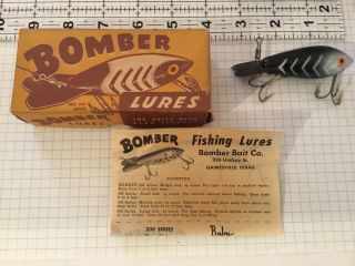 Vintage Bomber Lure 409 With Box And Paper Insert