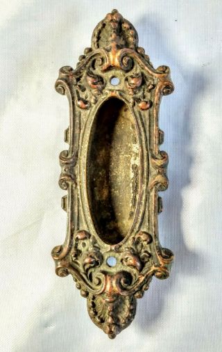 Haunted Antique Cast Brass Pocket Door Pull Yale & Towne Largo Design