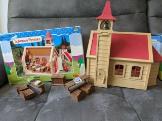 Sylvanian Families Vintage School House Boxed Set Tomy 1987 W/ Accessories