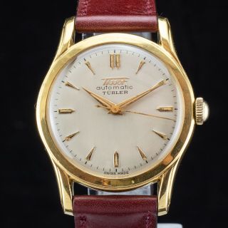 Vintage Tissot Automatic Turler - Bumper Cal.  28.  5 21t - 1953 - 33mm Gold Plated