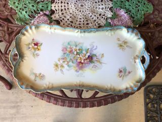 Antique Porcelain China Tray Marked Rs Prussia