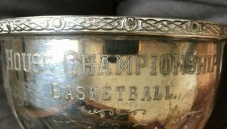 1968 Basketball vintage silver plate trophy,  loving cup,  trophies,  trophy 2