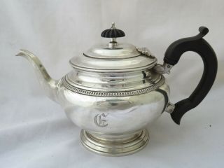 Solid Silver Tea Pot - Birmingham 1922 - Adie Brothers Gothic 