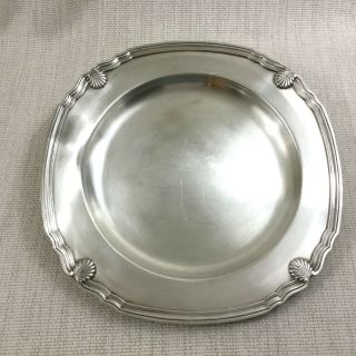 Christofle Silver Plated Serving Tray Platter French Art Deco Vendome Clam Shell