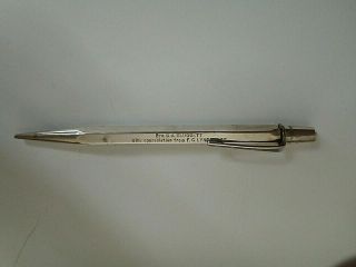 hallmarked solid silver pencil London 1917 yard o`led J.  M & Co 22 gms 2
