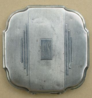 Art Deco Silver Compact By Crisford & Norris 1937 Solid Silver