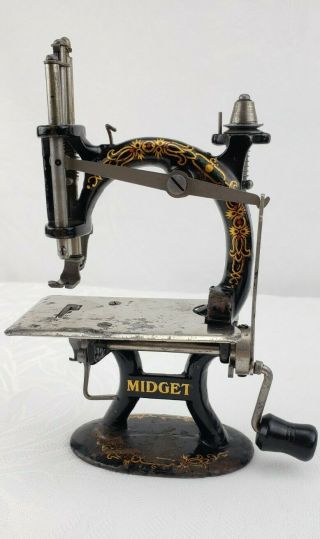 Antique Foley & Williams Midget Childs Sewing Machine Hand Crank Cast Iron