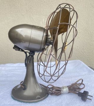 Antique Vintage Emerson Electric Oscillating 6250 - K Brass Fan 5