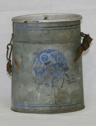 Vintage Old Pal Wading Bait Can Galvanized Metal Minnow Pail Container