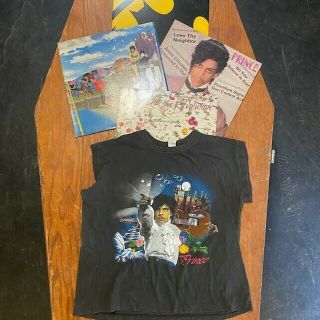Prince World Tour 1985 Vintage Sleeveless Muscle Tank T - Shirt Vinyl Records