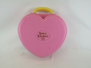 Vintage Lucy Locket 1992 Polly Pocket Pink Heart Case Dream Home Bluebird Toys