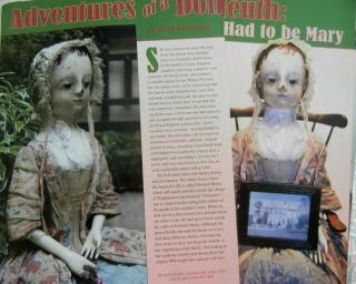 18p History Article,  Paper Doll - Antique English Queen Anne Doll & Clothing