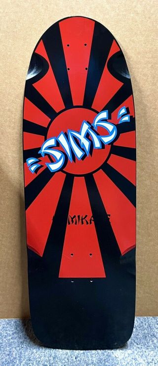 2013 Sims Kamikaze Black Reissue Skateboard Deck -
