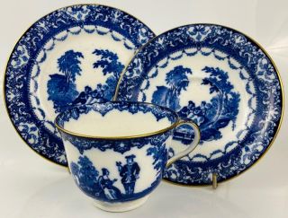 Royal Doulton Watteau China Trio C1901 - 1922 Antique Romantic English Porcelain