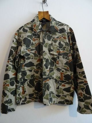 Vtg 10x Usa Frogskin Duck Hunter Camo Camouflage Workwear Hunting Shirt Jacket
