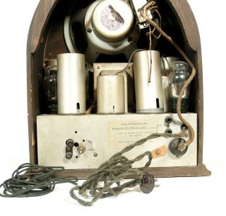 1932 Echophone Gothic Cathedral Superhet Radio Antique Walnut Dusty But 6