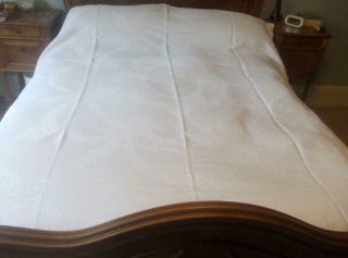 Antique White Marcella Cotton Small Double Bedspread Elephant Reg.  8044 82x71