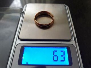 A Vintage/antique Heavy 22ct Gold Wedding Band/ring (size P1/2) 6.  3g