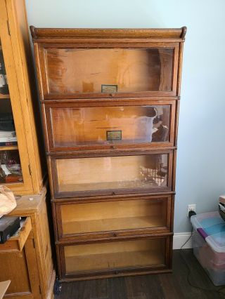 Globe Wernicke Vintage 5 C - 11 Oak Barrister Book Case Antique Bookcase