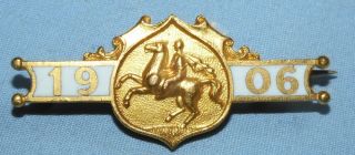 Antique 1906 Sandown Park Horse Racing Club Members Race Badge Edwardian No 2280