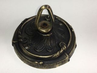 Vintage Cast Brass Chandelier Ceiling Light Hook