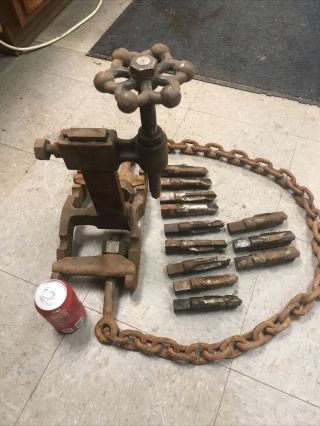 Mueller J Machine Antique Tool For Tapping Water Main Pipe Decatur Illinois 4