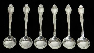 Tiffany & Co Richelieu (6) Sterling Silver 5 3/8 " Bullion Soups Spoons